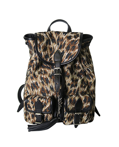 Leopard Festival Backpack, front view
